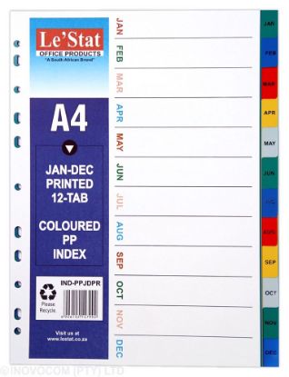 Picture of Le'Stat Pp Jan-Dec Index Dividers